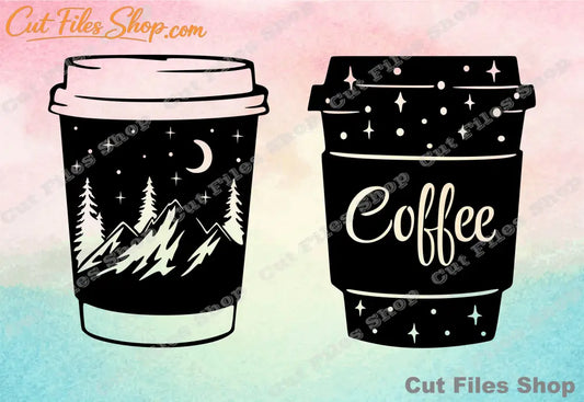 Coffee cups svg, coffee svg, coffee png, coffee lover, instant download svg, coffee cricut, drinking svg, coffe dxf, cut files shop, dxf art files, svg art