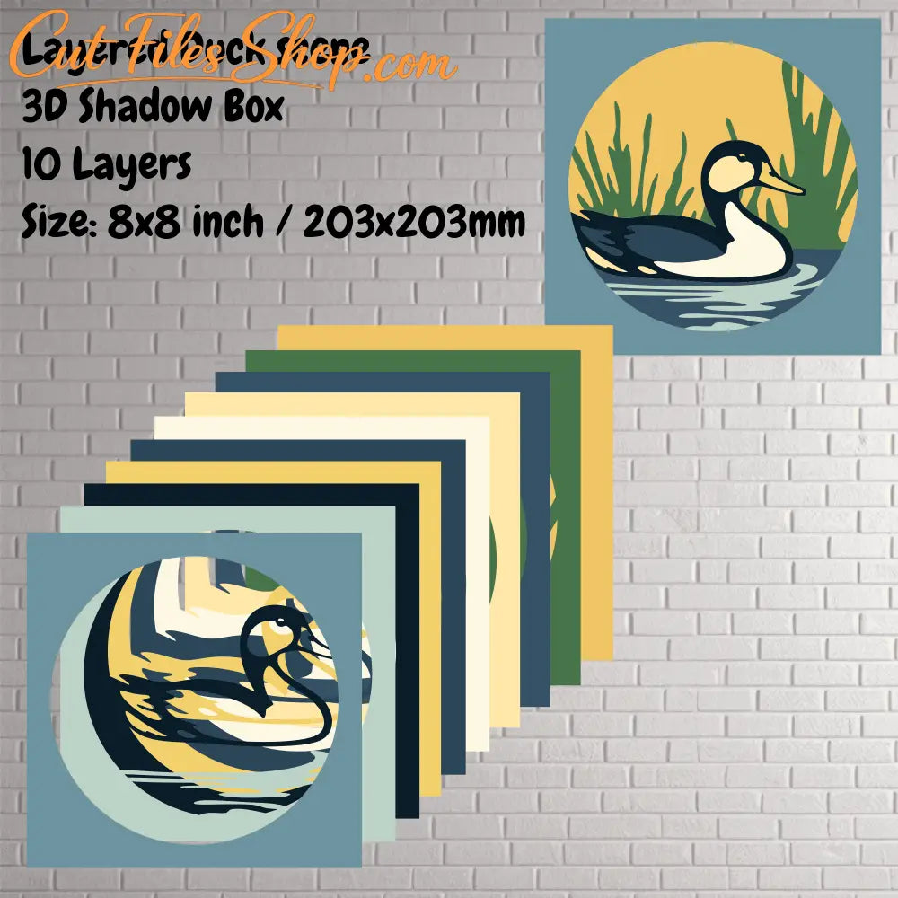 Eider Duck 3D SVG Bundle for Cricut | DXF for CNC, Silhouette