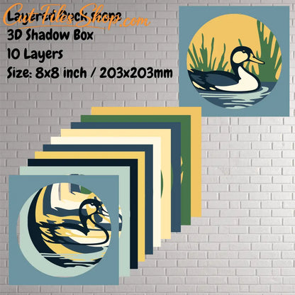 Eider Duck 3D SVG Bundle for Cricut | DXF for CNC, Silhouette