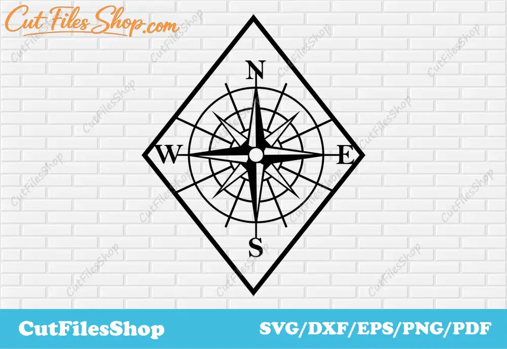 Compass dxf, home decor dxf files, popular svg files, cricut vector images, Dxf for laser cut, compass svg files, compass png file