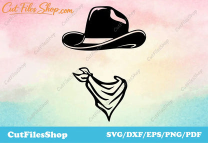 Cowboy hat svg file, Cowboy hat dxf, Cowboy clothing svg, svg for vinyl cutter, svg clip art, vector art cut, dxf laser cutting files, T shirt svg design download, Svg files for t shirts vectors, instant download, vector files, png for sublimation, Silhouette files, DXF files for laser cutting