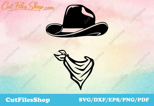 Cowboy hat svg file, Cowboy hat dxf, Cowboy clothing svg, svg for vinyl cutter, svg clip art, vector art cut, dxf laser cutting files, T shirt svg design download, Svg files for t shirts vectors, instant download, vector files, png for sublimation, Silhouette files, DXF files for laser cutting