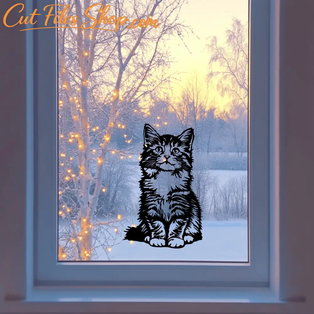 Adorable Cat SVG for Cricut Crafts, Sublimation & Window Cat Vinyl design