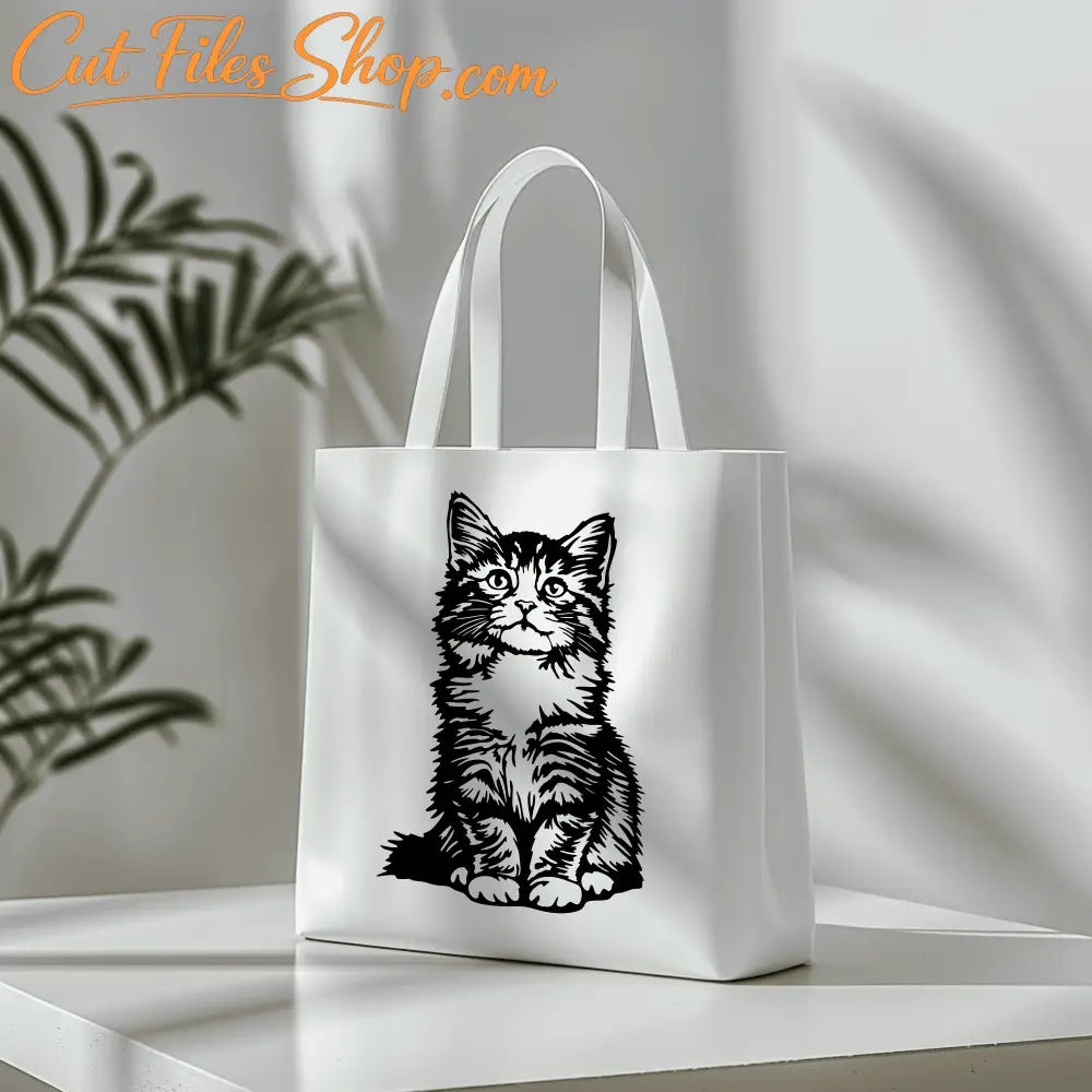 Cute Cat Sublimation Design, SVG for Cricut, DXF for Laser Cutting, Bag svg design