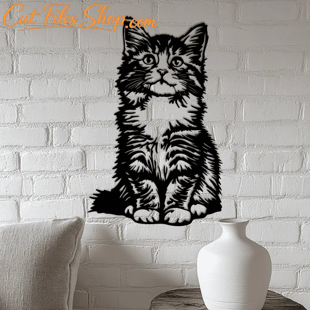 Preview of Cat Dxf files for CNC & Laser cutting - Cut files Shop