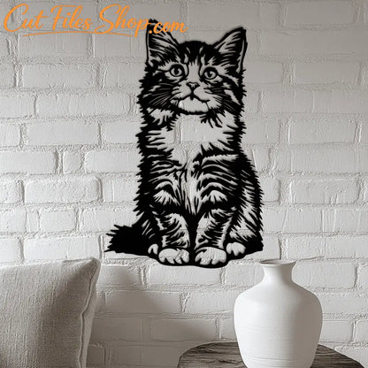 Preview of Cat Dxf files for CNC & Laser cutting - Cut files Shop