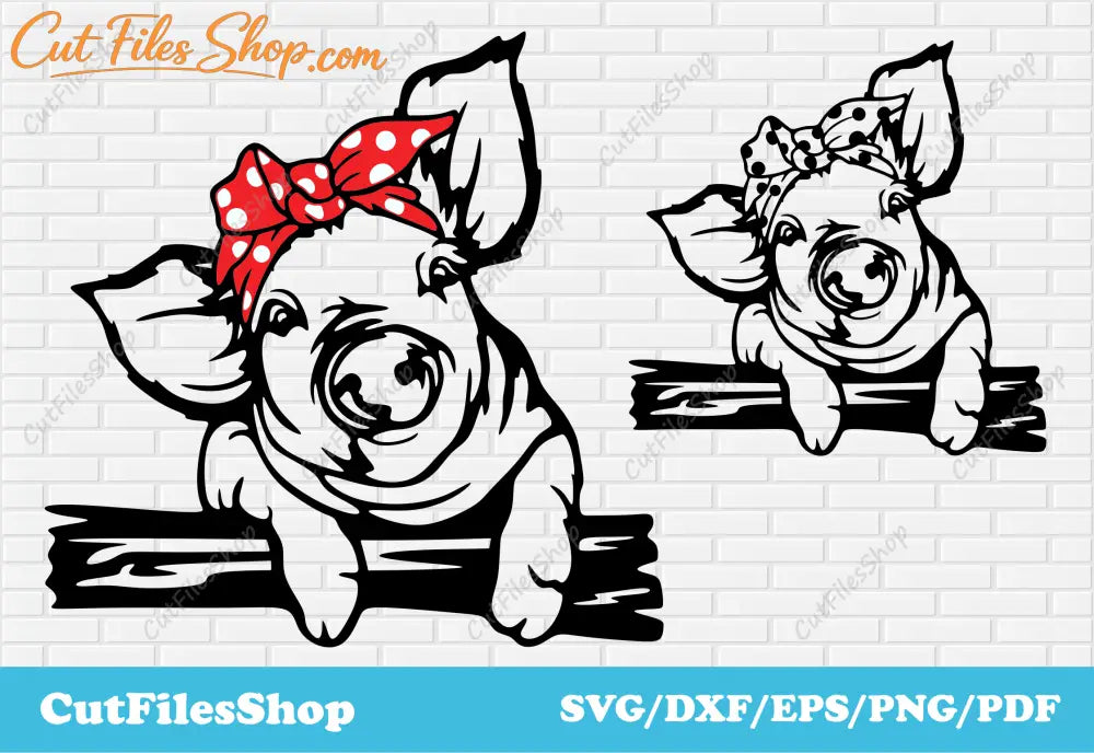 Cute pigs svg cut files for cricut, vector for shirts, dxf for laser engraving, digital prints, cut files, farm animals svg dxf, cutting metal dxf, free download dxf svg, farm animals scene dxf, pig dxf svg png, svg cricut, vector images stock