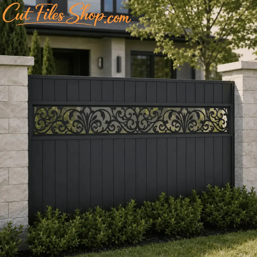 Ornamental SVG panel bundle for fences, railings and privacy screens