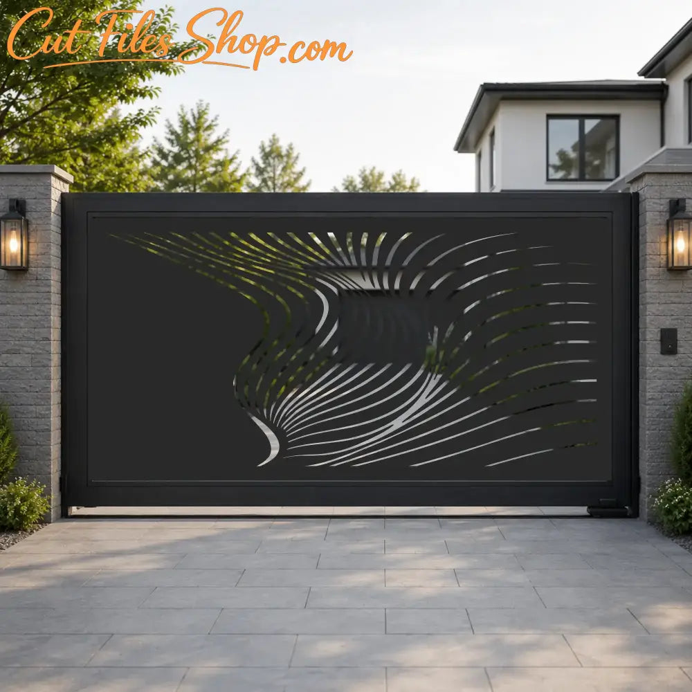 Decorative fence panel SVG and DXF files for CNC plasma cutting and laser cut metal fabrication projects