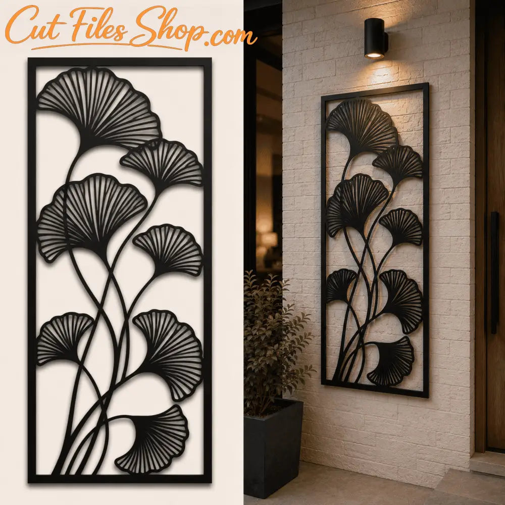 Laser cut decorative wall panel designs with botanical patterns