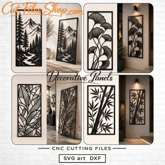 CNC decorative panel collection for wall decor projects