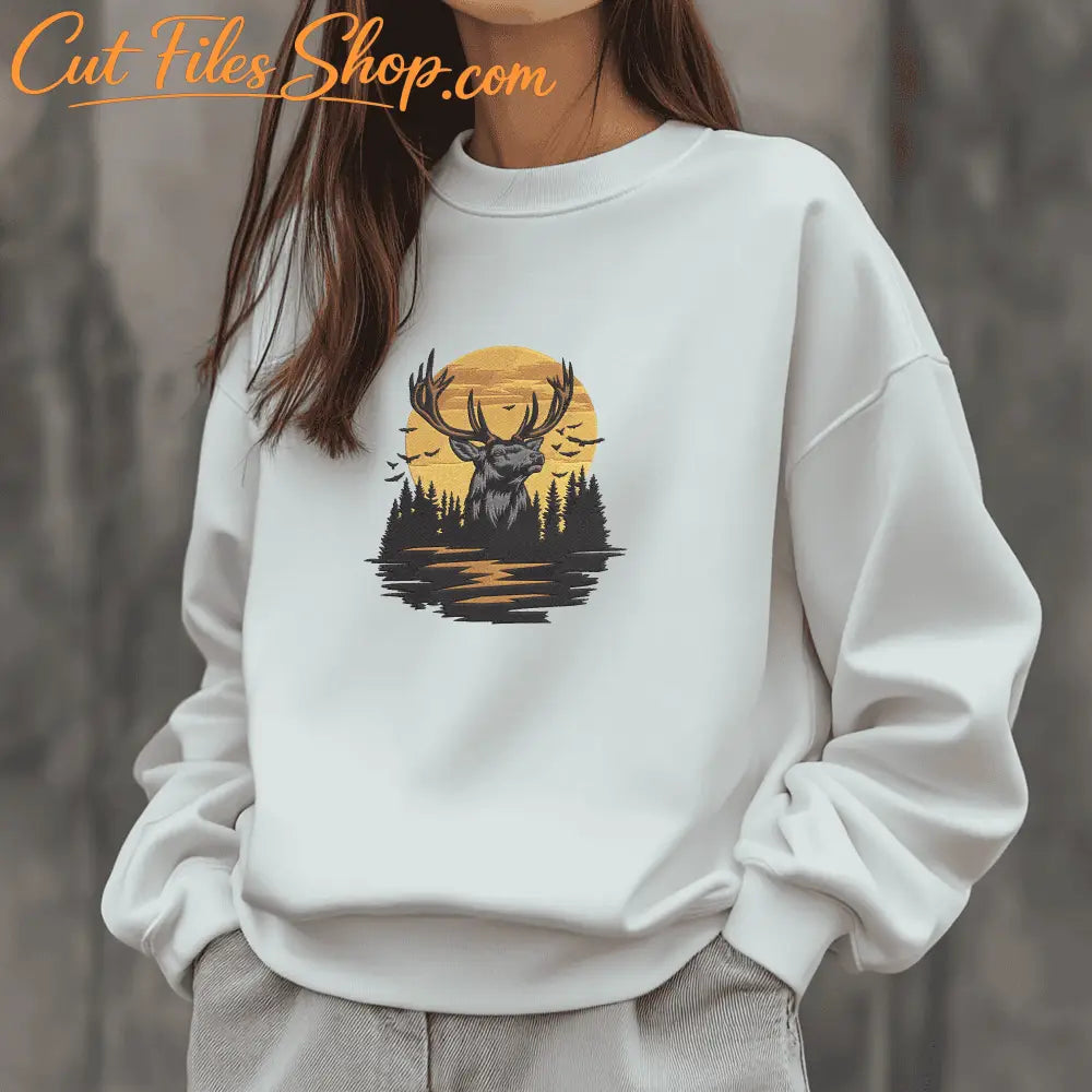 Hunting-inspired deer stitch design