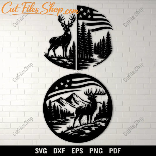 Deer SVG DXF EPS PNG for laser cutting, CNC and plasma