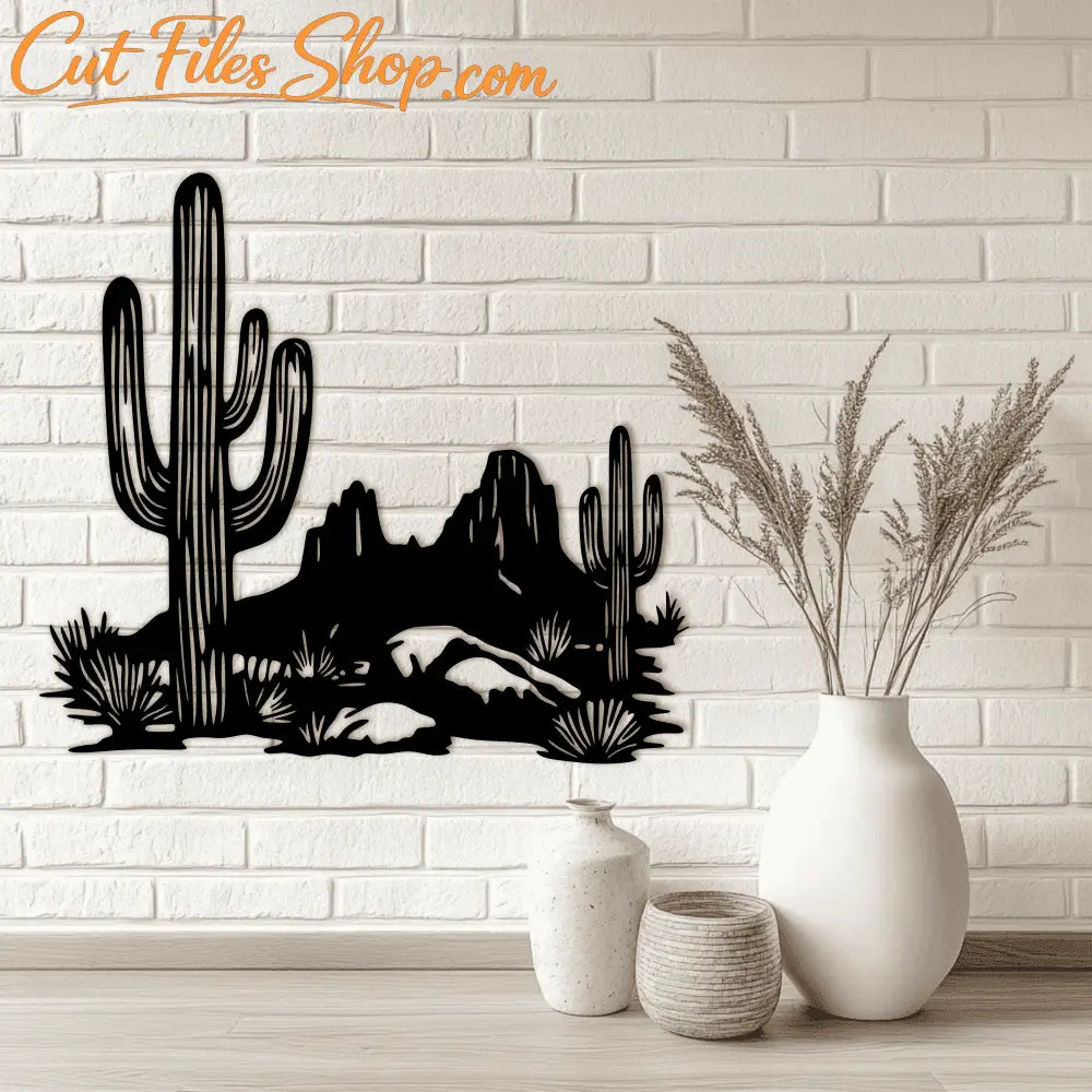 Desert Landscape DXF SVG – Cricut, Silhouette, and Car Vinyl Decals