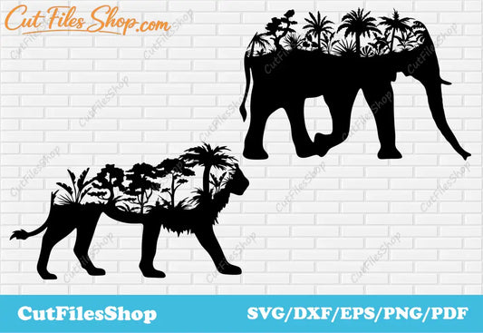 CNC files for Laser cutter, Svg files for cricut, Dxf files for plasma cutting, dxf for decor making, dxf for wood, dxf for milling, clip art stickers, African animals scenes dxf, nature scenes svg, dxf metal art files, Digital files for CNC machines
