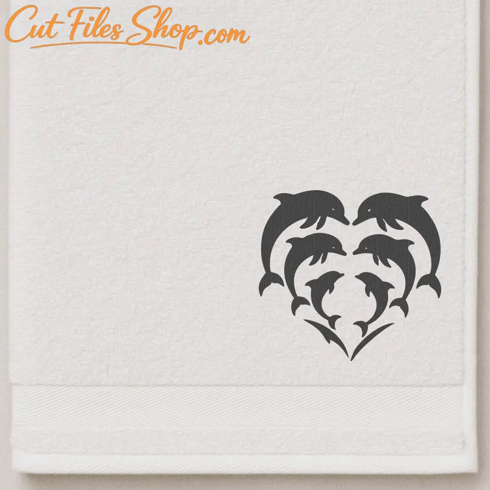 Dolphin heart Svg files