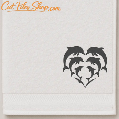 Dolphin heart Svg files