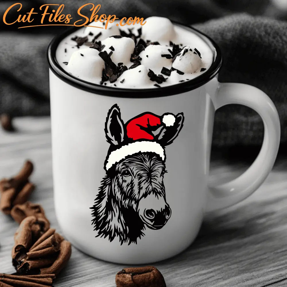 Holiday Donkey SVG, Sublimation Design for T-Shirts, CNC and Cricut Files
