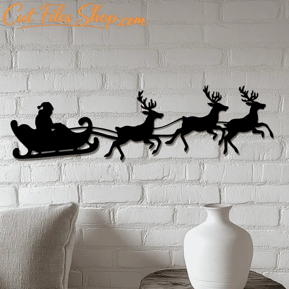 Christmas SVG Cut Files: Santa, Reindeer, Sleigh