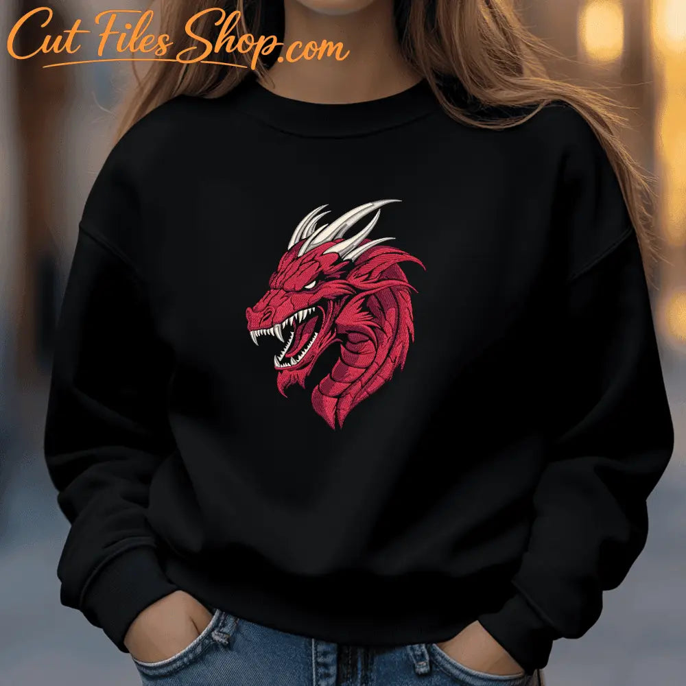 Dragon embroidery file in DST, PES, EXP formats