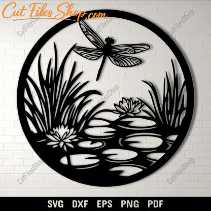 Dragonfly Scene Files – SVG for Cricut, DXF for Silhouette & DIY Vinyl Decals