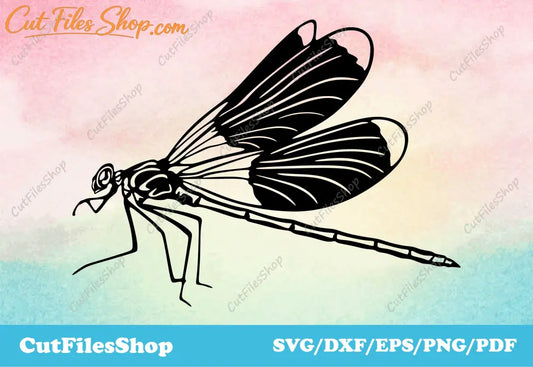 Dragonfly svg cut file, insects png images, Silhouette files, DXF art, CNC Plasma dxf files, dxf images, animals dxf files, dxf laser cut, Dragonfly dxf, Dragonfly vector images, Dragonfly for cricut