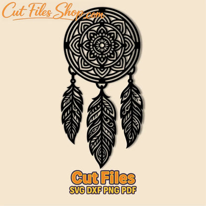 Dreamcatcher SVG DXF PNG PDF EPS bundle for cutting and engraving