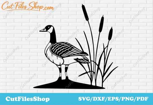 Duck dxf files, birds scene dxf, svg sticker ideas, dxf files for laser cutting, svg for cricut, dxf for cnc, plasma cnc files, animals scenes dxf, birds dxf files for laser, nature scene dxf