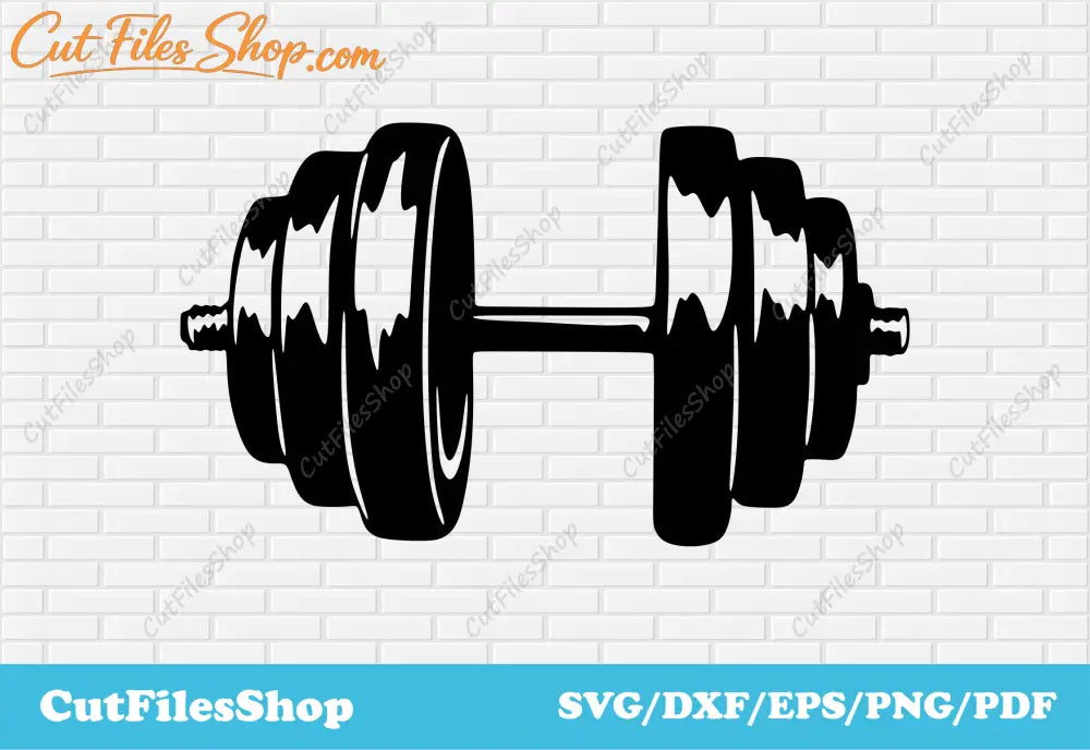 Dumbbell svg files, sport svg files, dxf sport, cnc laser cutter files, Cutting files, cutfilesshop, cricut files, cut files, sport png files