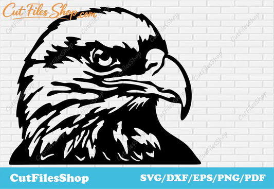 Eagle SVG cut file for Cricut, Png For Sublimation, T-shirt print design, Eagle DXF for Laser, Plasma Cutting Eagle, CNC Art Design, birds dxf for plasma, cut files, vector store, free download dxf files, eagle png for tshirt, eagle web design, silhouette eagle