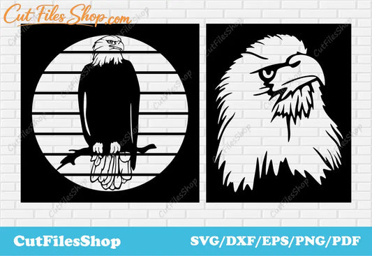 Eagles dxf for Laser cutting, Eagles for cricut, Laser Engraving, Clip Art svg, Birds for Cricut, laser svg, eagle decor dxf, nature scene dxf download, dxf for download, dxf from photo, jpeg to dxf file, svg from photo