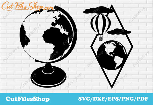Earth dxf for laser cut, planet svg, t shirt design, svg for cricut, dxf for plasma