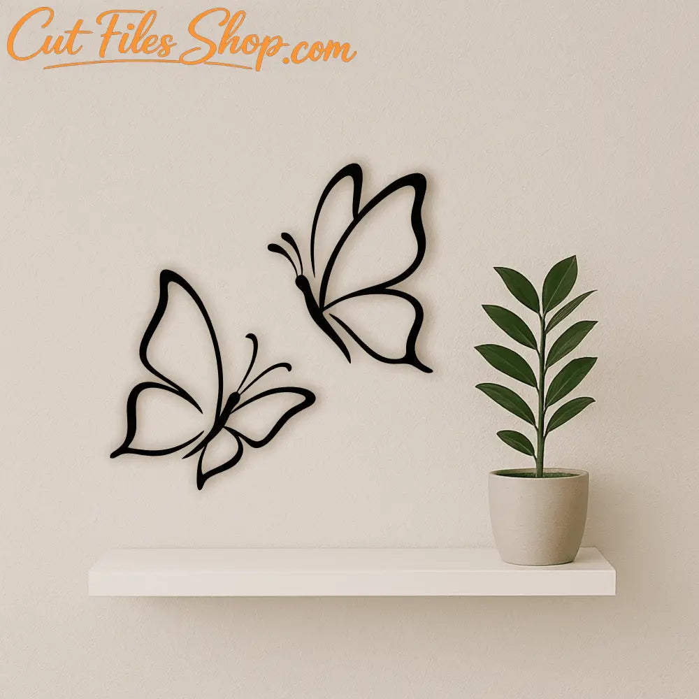 Laser cut butterfly silhouette