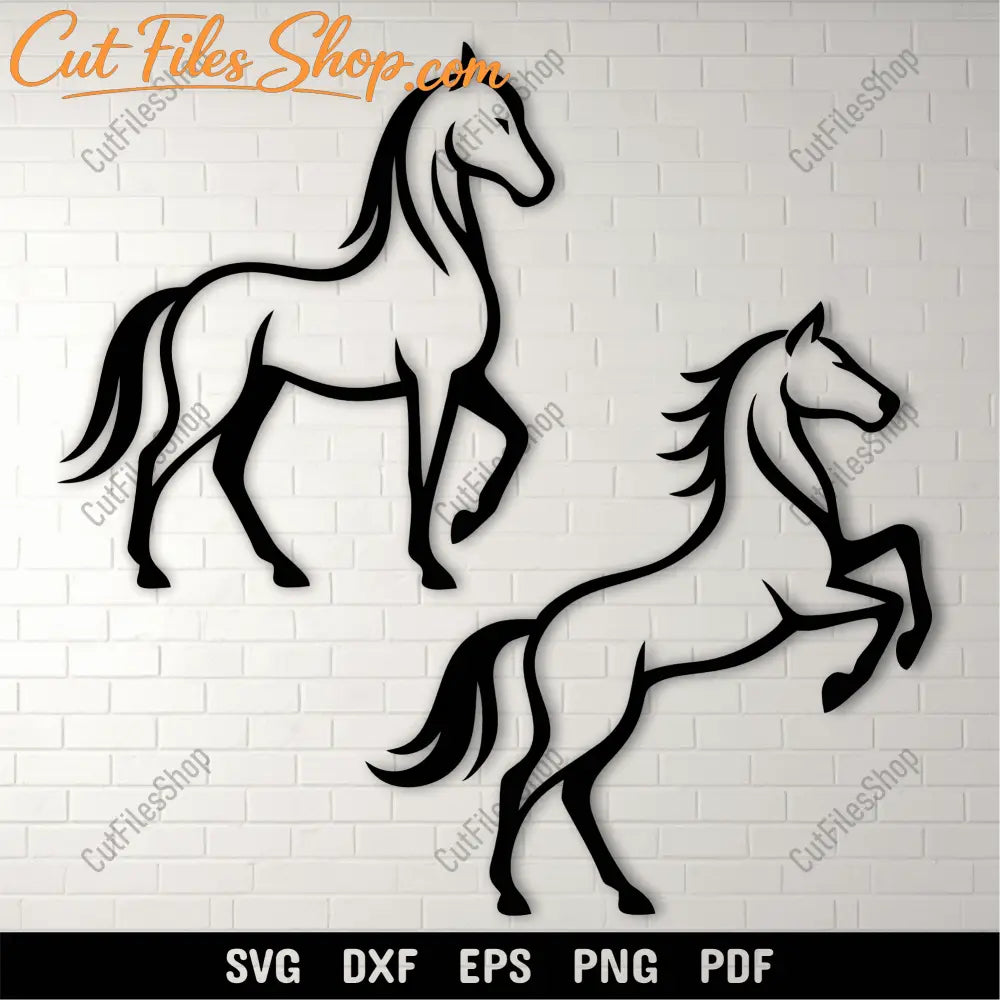 Elegant horse wall decor design