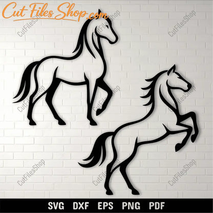 Elegant horse wall decor design