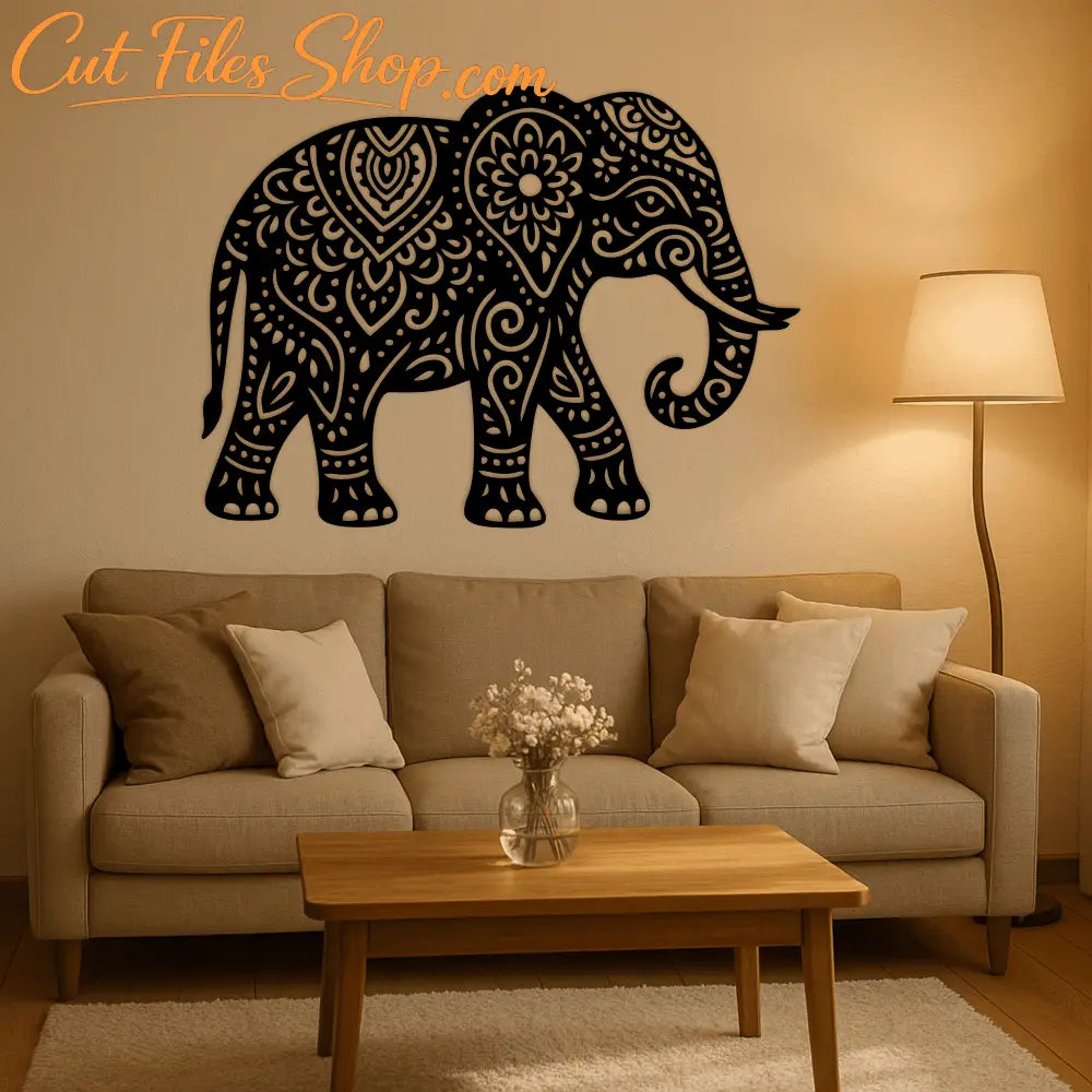 Mandala elephant vector EPS for rustic or bohemian décor