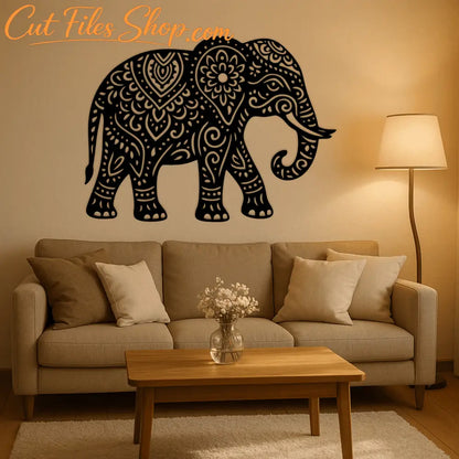 Mandala elephant vector EPS for rustic or bohemian décor