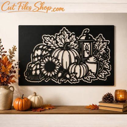 Pumpkin metal wall art DXF file for laser plasma and CNC cutting