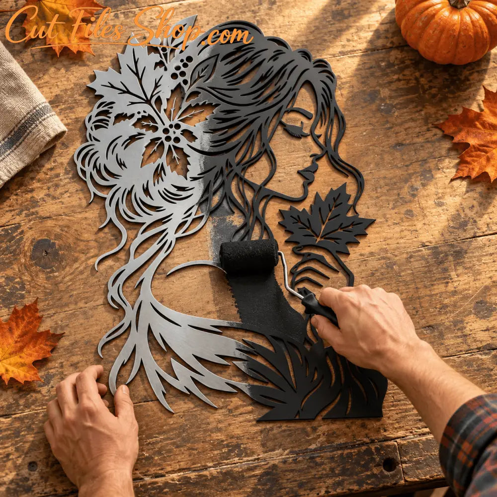 Autumn Girl svg for glowforge