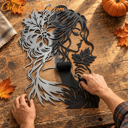 Autumn Girl svg for glowforge