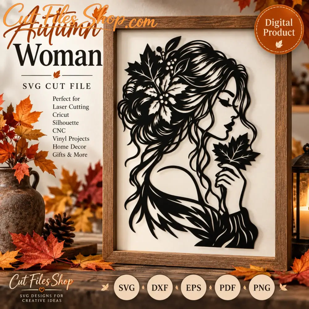 Autumn Girl svg for cricut