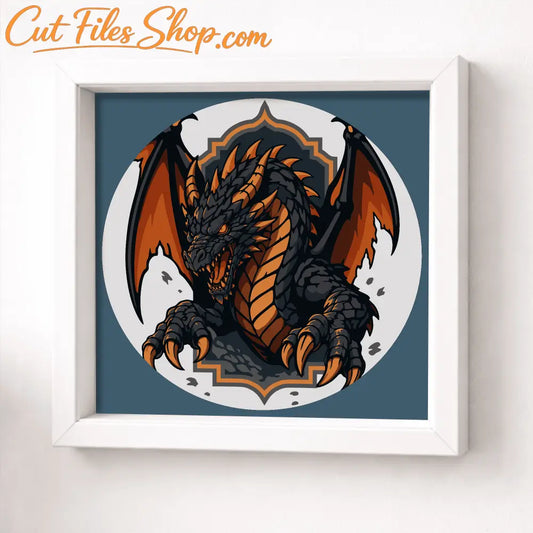 dragon multilayer svg for cricut and silhouette