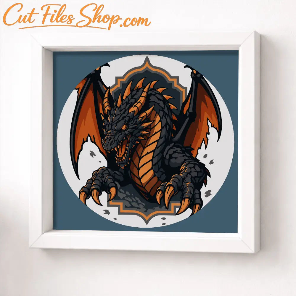 dragon multilayer svg for cricut and silhouette