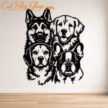 Dog and cat face SVG DXF for Cricut and vinyl cutting