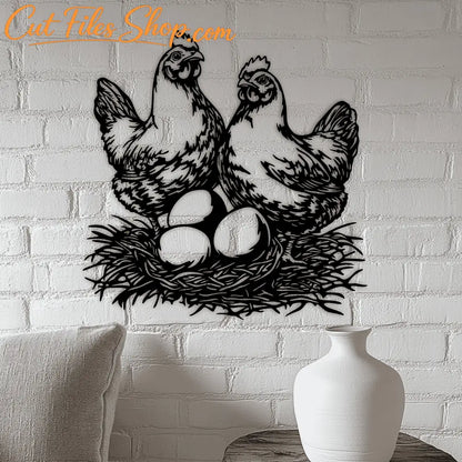 Farmhouse Style Eggs SVG for Cricut, DXF for Laser Engraving