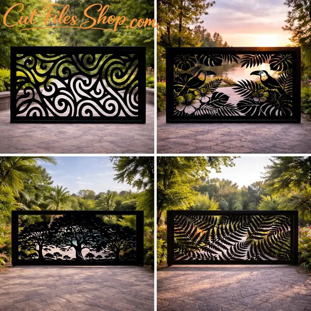 outdoor metal panel designs for laser and plasma cnc