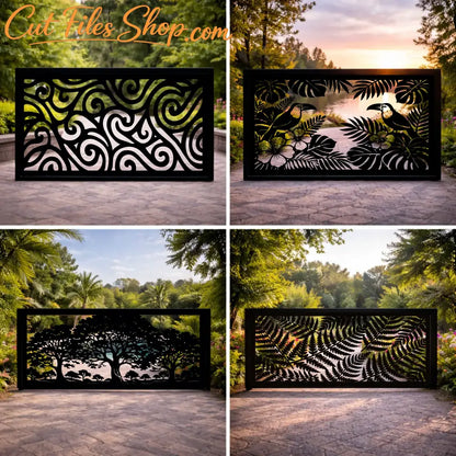 outdoor metal panel designs for laser and plasma cnc