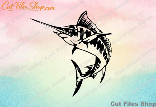 Fish svg file, vector files, eps for cricut, dxf art, dxf for laser - Cut files shop