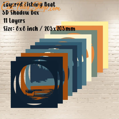 Multilayer Svg for Cricut & Silhouette, Home Decor DIY, 3D Light Box Crafts, Instant Download