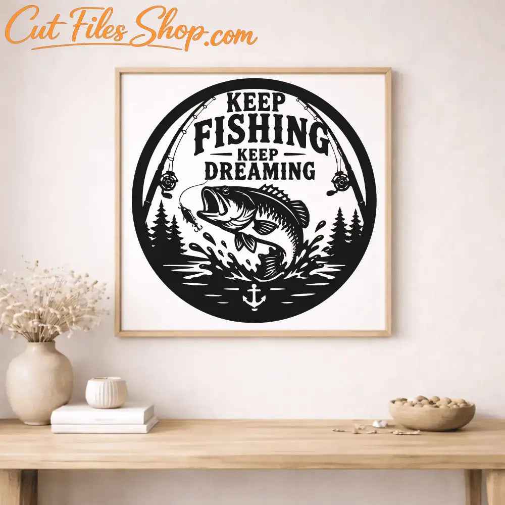 Laser engraving fishing quote design